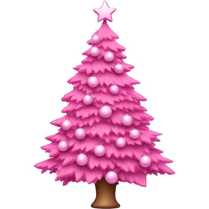 Pink Christmas tree emoji