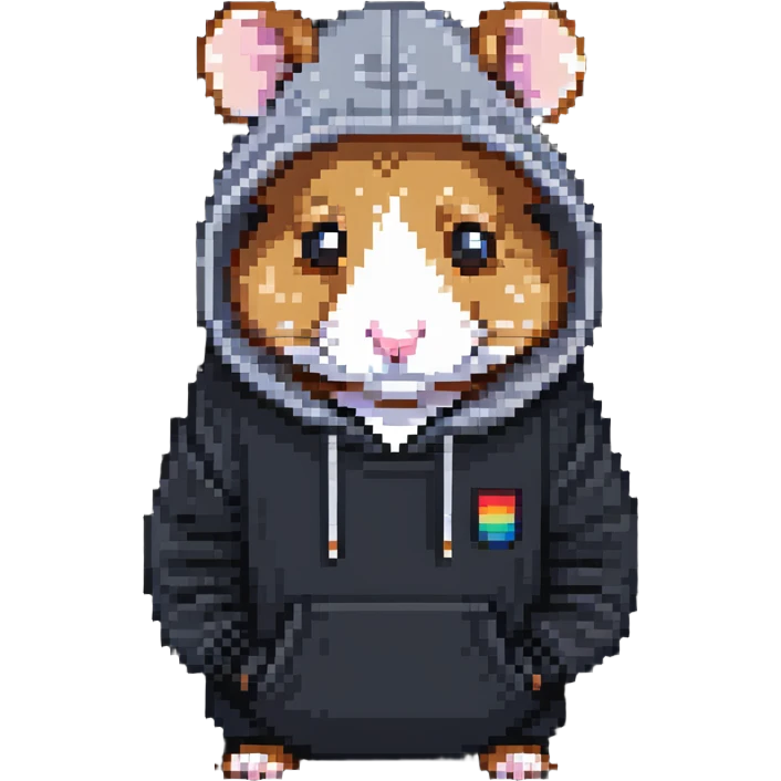 Hamster in a hoodie emoji