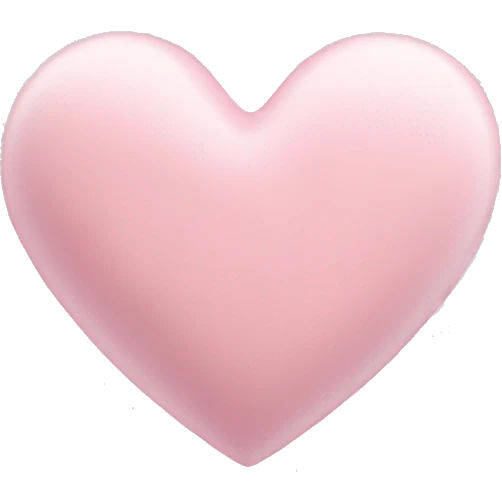 Powder pink heart emoji