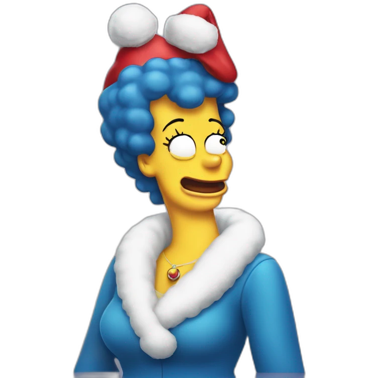marge simpson christmas emoji