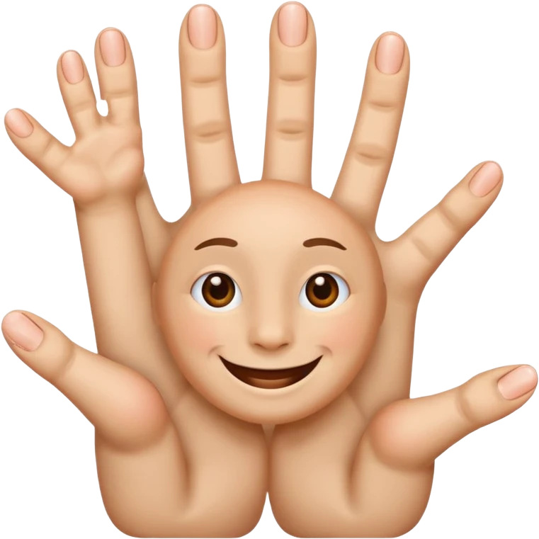 the SIX SEVEN hand things emoji