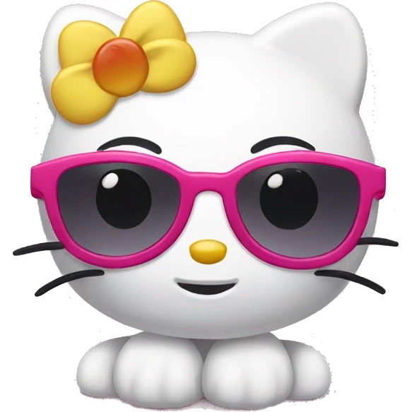 Hello kitty with sunglasses  emoji