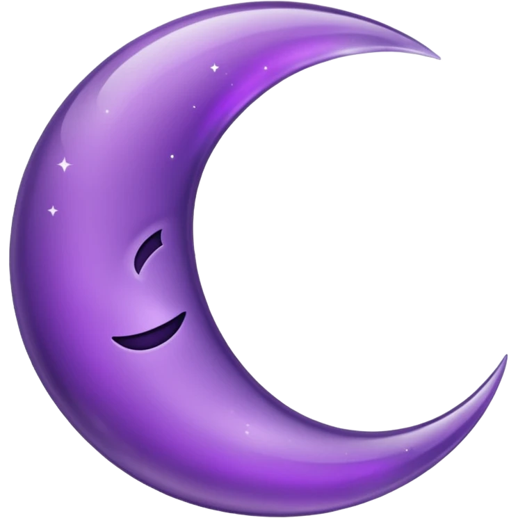 An amethyst crescent moon emoji
