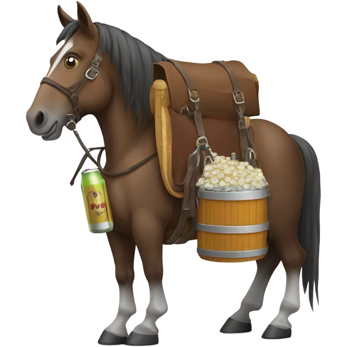 Horse carrying beer  emoji