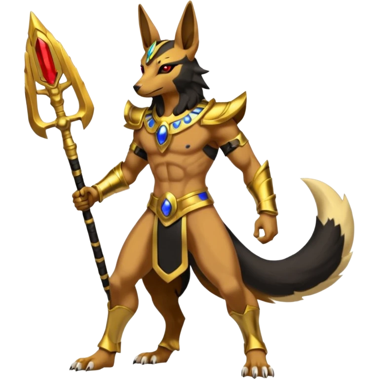 Anubis-Umbreon-Renamon-fusion (full body) emoji
