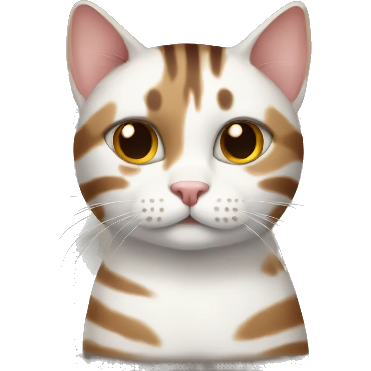 White brown striped cat emoji