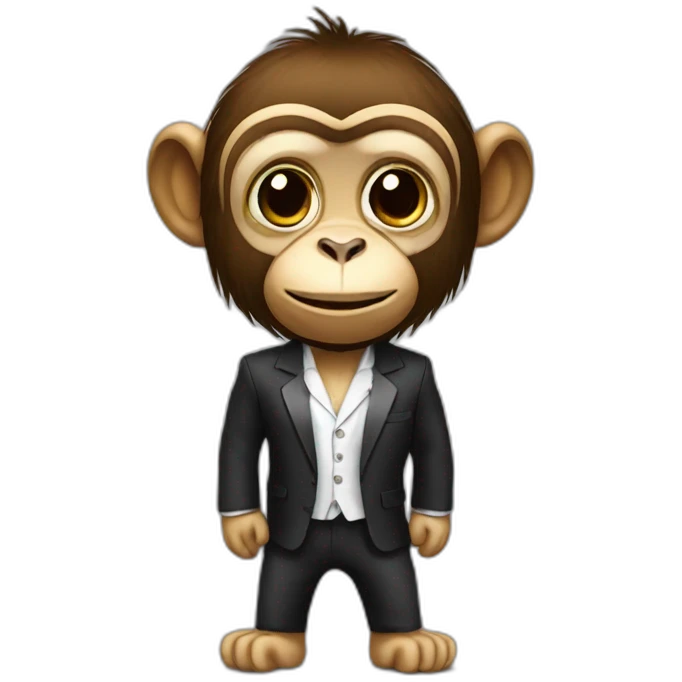 Monkey in a designer night suit emoji