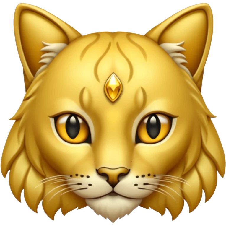 León sobre lingote dorado emoji