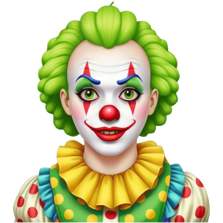 Clown in a cornfield ￼ emoji