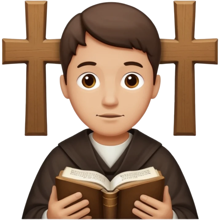 Guy who reads Bible with cross on it without something in the background emoji