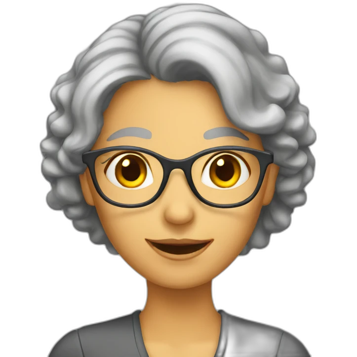 Grey hairs lady teacher emoji