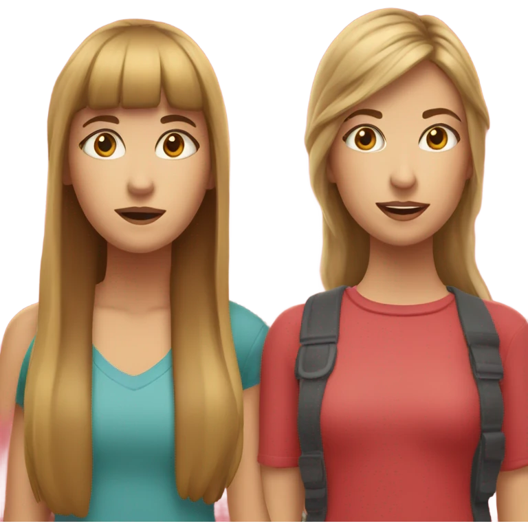 A girl with brohair bangs her head against a red wall A girl with brown blonde hair bangs her head against a red wall emoji