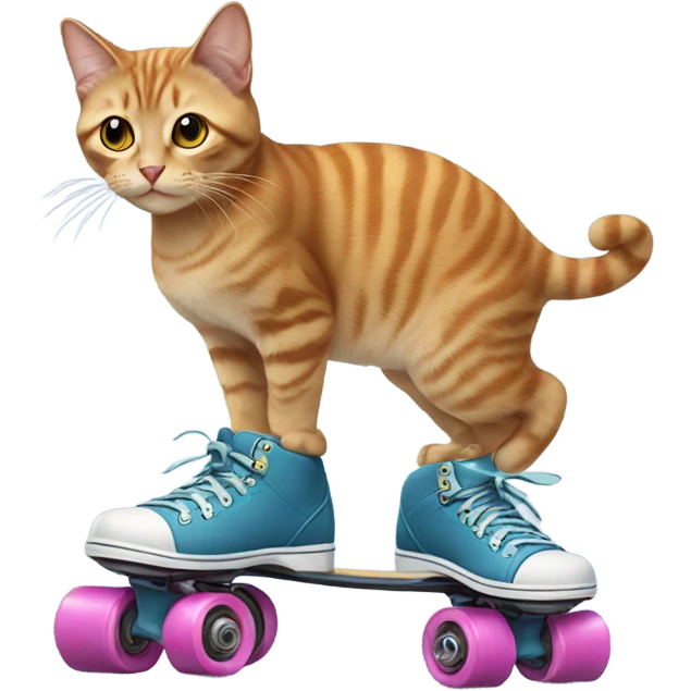 Cat in roller skates emoji