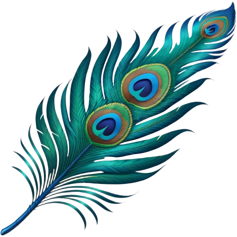Peacock feather single emoji