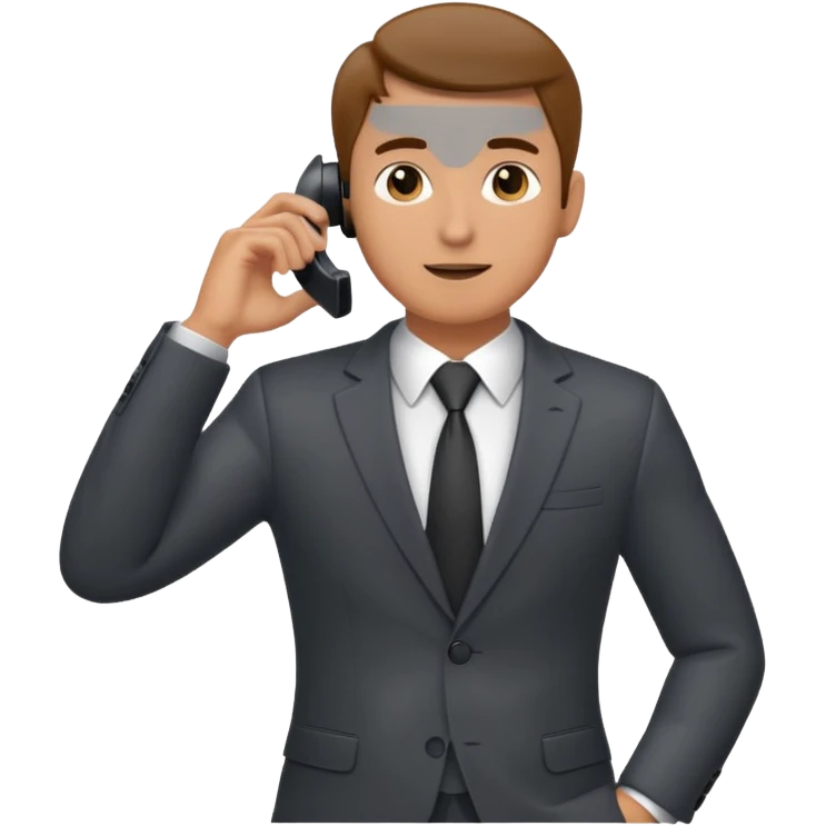 businessman talking on the phone, full body emoji
