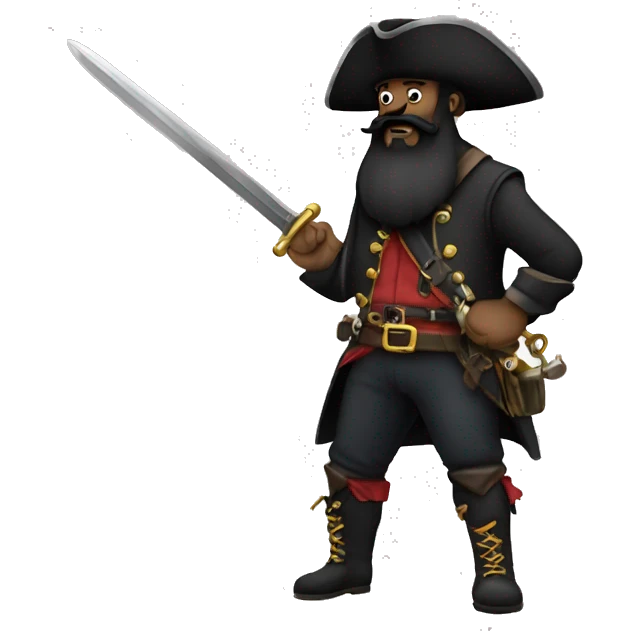 Blackbeard with a saber emoji