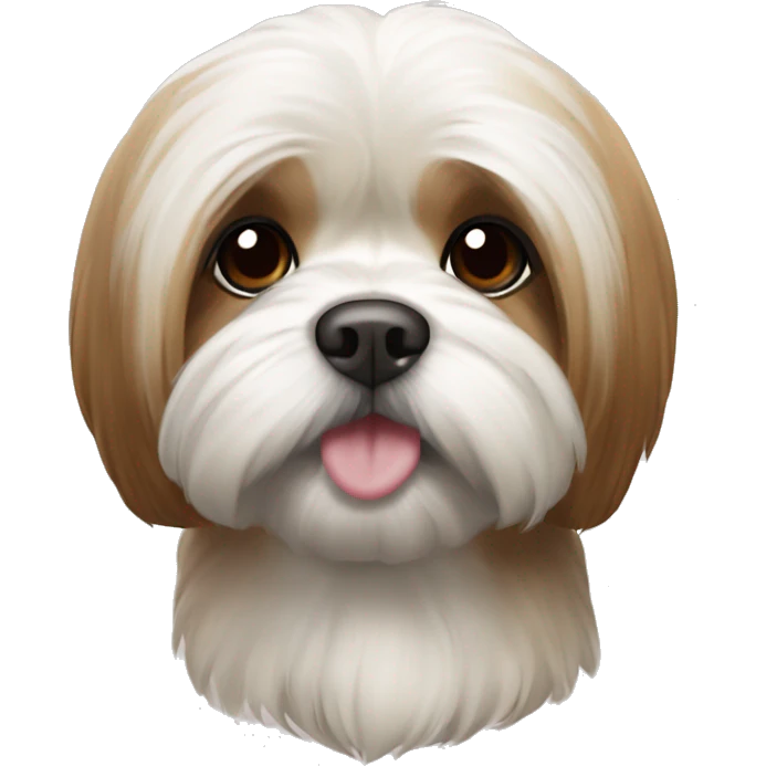 Lhassa apso marron patte blanche  emoji