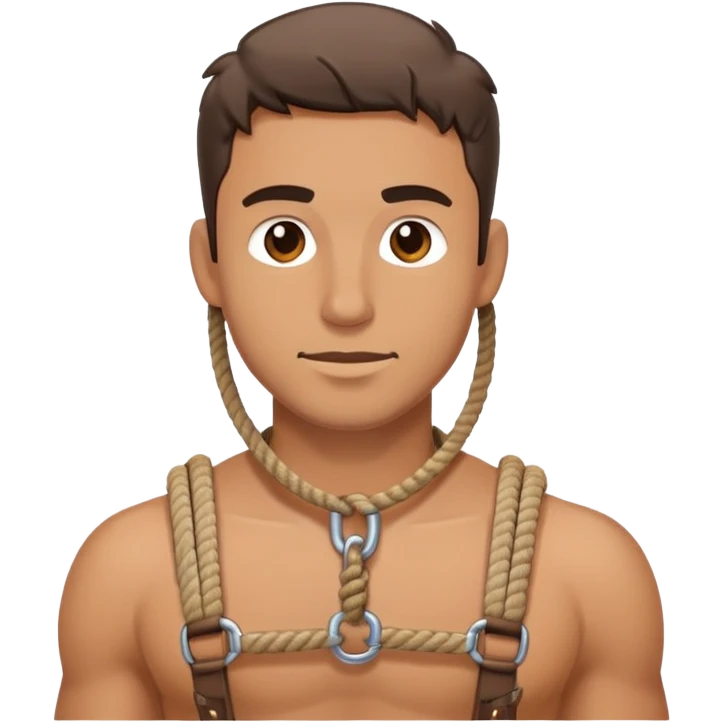 Guy with rope harness  emoji