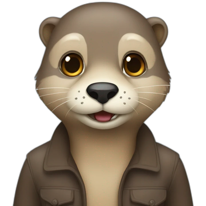 Loutre sur un homme emoji