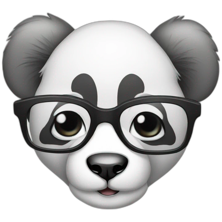 Panda wearing glasses emoji