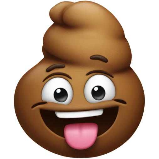 Poop emoji eating poop emoji  emoji