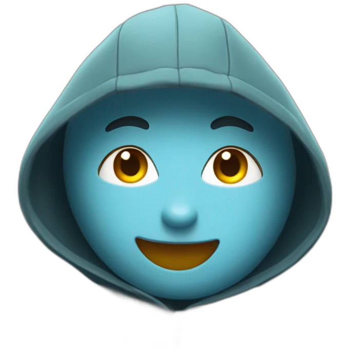 Chat avec une cagoule emoji