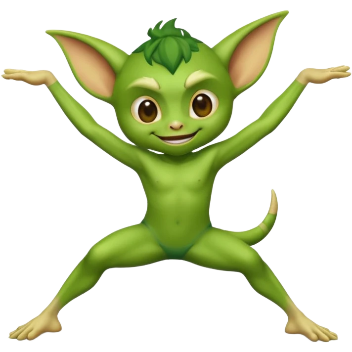 Gremlin doing a cartwheel  emoji