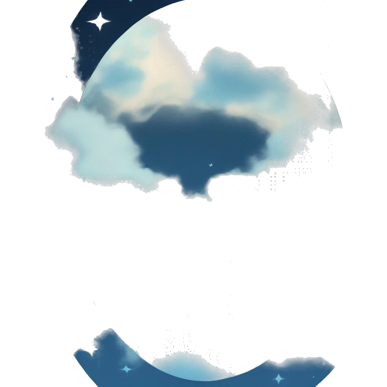 pastel blue moon emoji