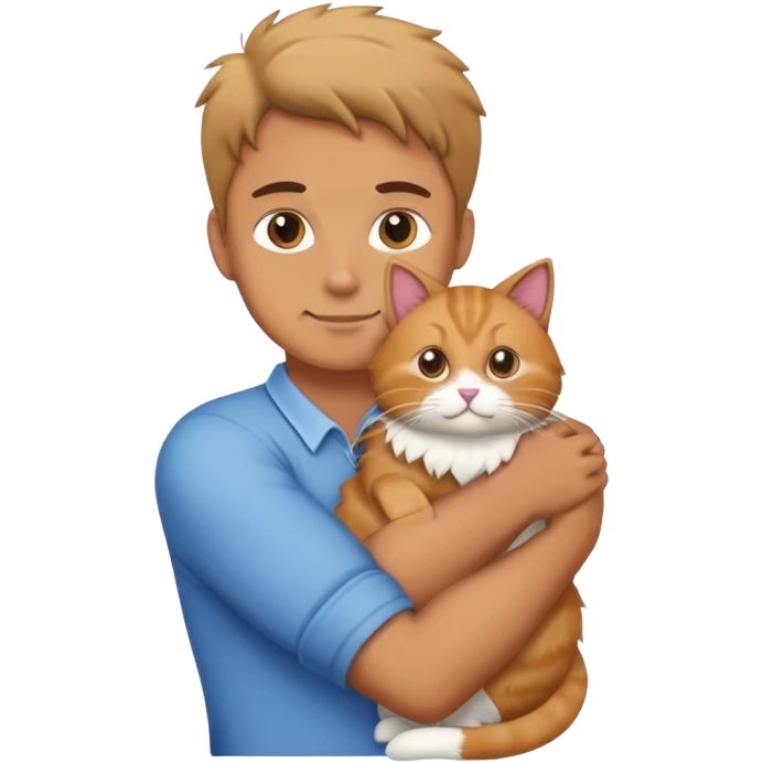 Man holding cat by its back emoji
