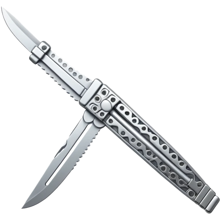 Silver colour butterfly knife not golden emoji
