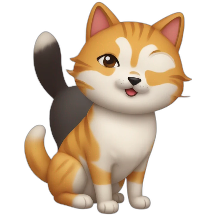 cat friends with dog shiba emoji