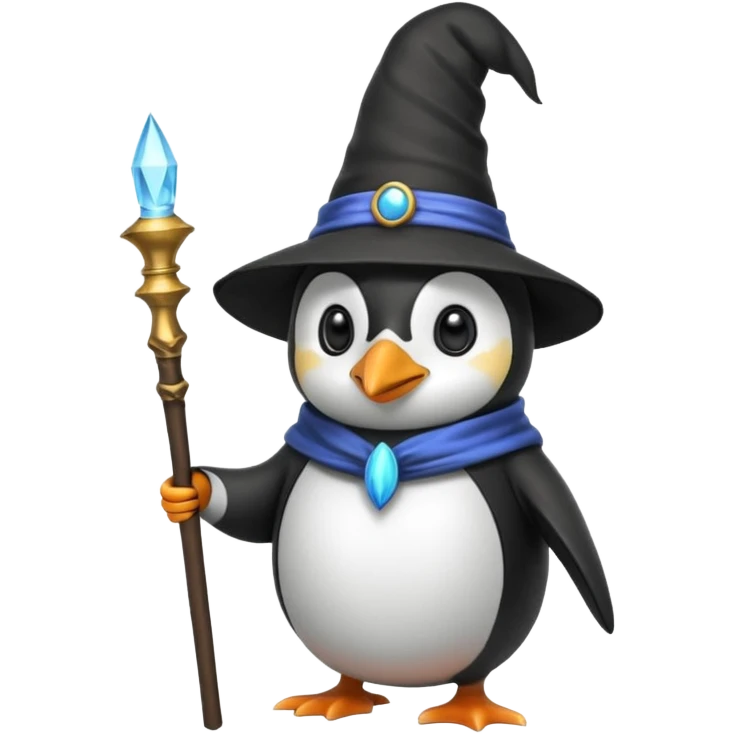 Penguin Wizard emoji