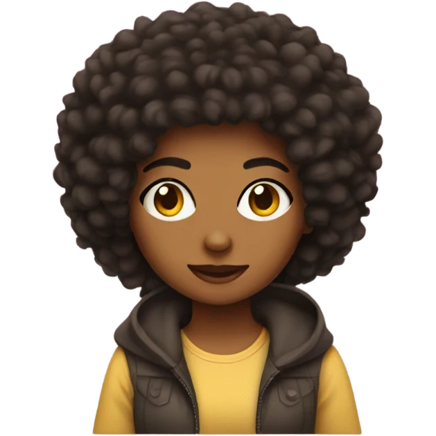 Chica afro emoji