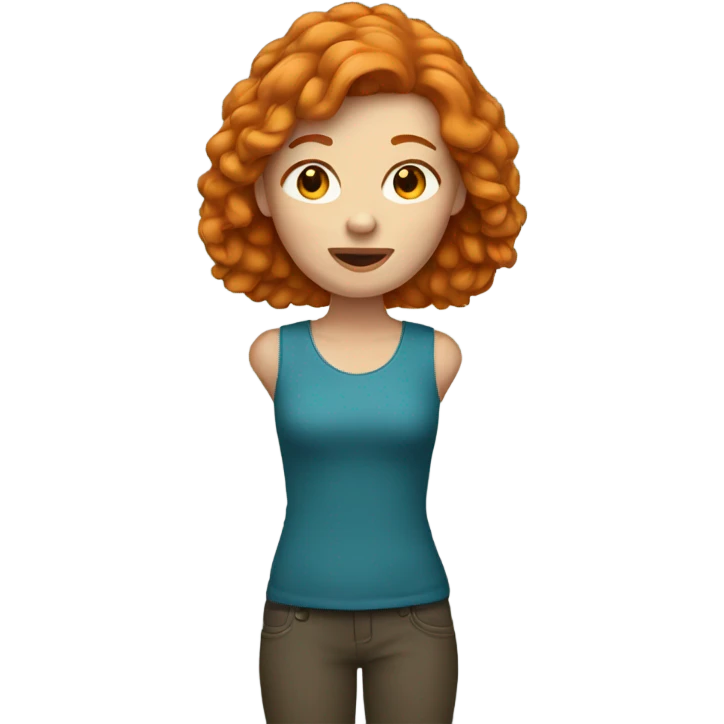 ginger woman emoji