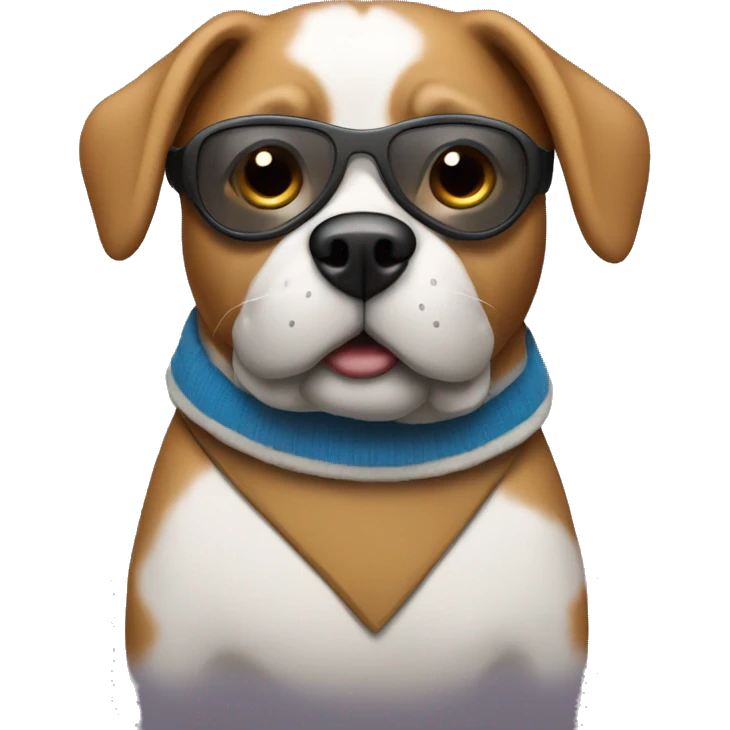 Dog wearing a ski mask emoji