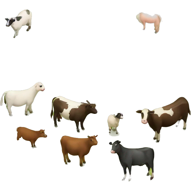 a large farm with animals emoji