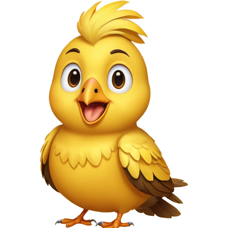 happy bird singing emoji