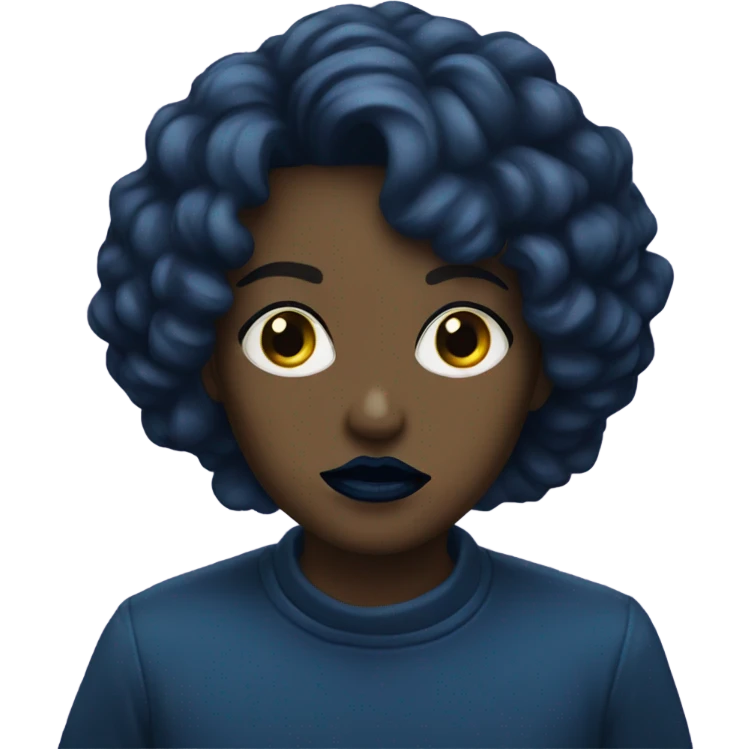 
dark blue lips emoji