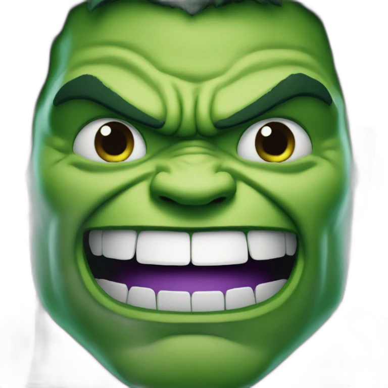 Hulk holding a laugh emoji emoji