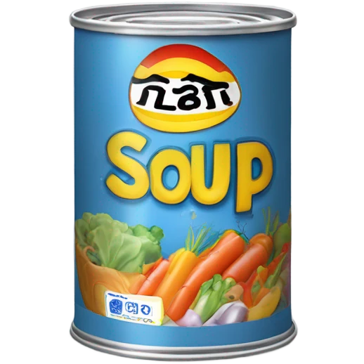 Soup can  emoji