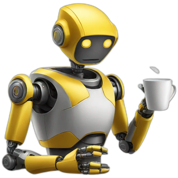 ROBOT DRINKING TEA lipton emoji