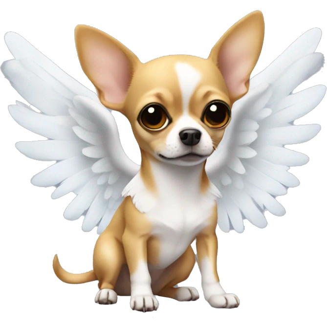 Chihuahua with angel wings  emoji