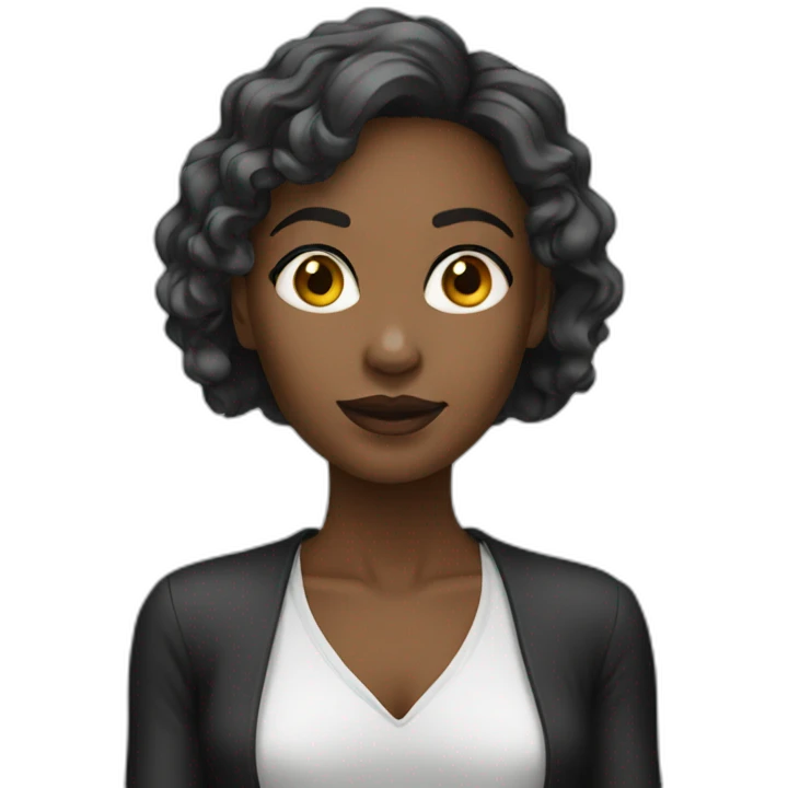 black clear clear woman emoji