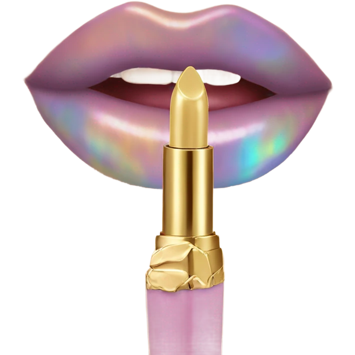 opal crystal lipstick gold tube 💄  emoji