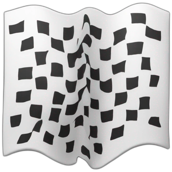 Bandera blanco mitad negro emoji