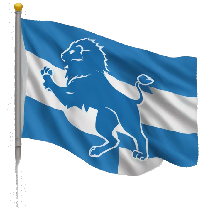 Detroit Lions flag emoji