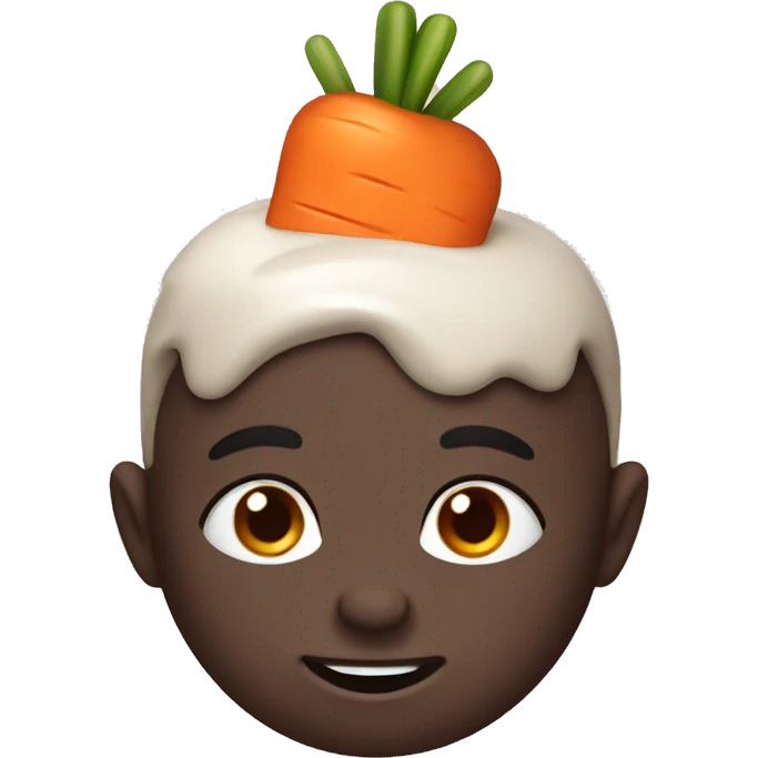 mole with carrot cake (no hair) emoji