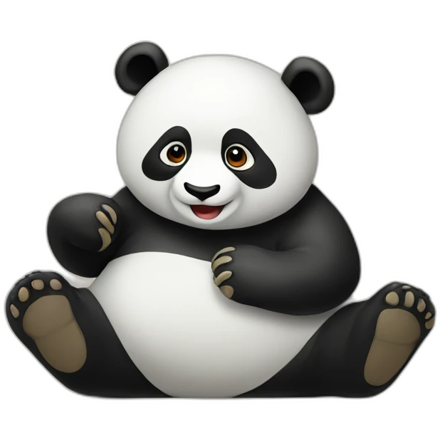 panda playing majiang emoji
