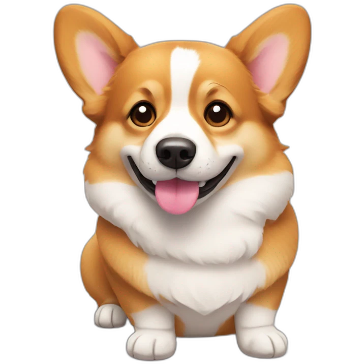 Corgi with heart-eyes emoji