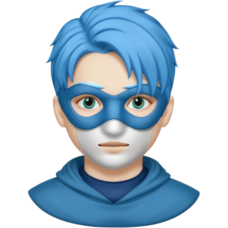 blue haired criminal emoji